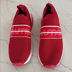 Nautica Red Slip-On Athletic Sneakers